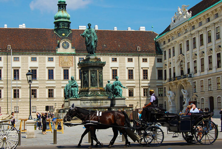 Guided tours - Fiaker at Hofburg in Vienna, Austria