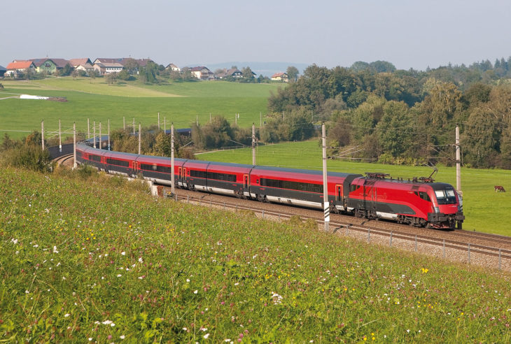 Traveling by train in Austria