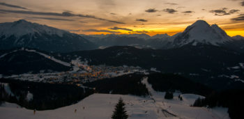 Sunset over Seefeld, Tyrol, Austria