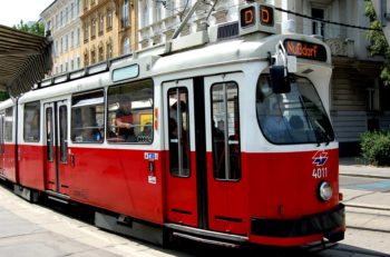 Streetcar sightseeing in Vienna, Austria