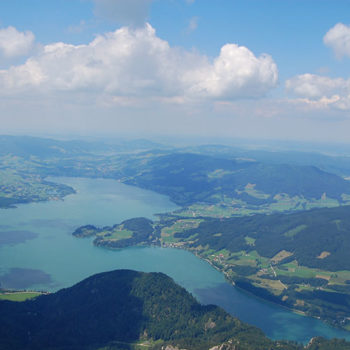 The view of Mond see from Schafberg mountain.