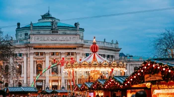 Christmas Market on Rathausplatz in Vienna