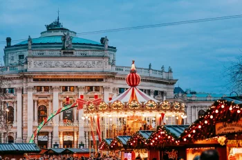 Christmas Market on Rathausplatz in Vienna