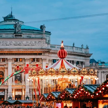 Christmas Market on Rathausplatz in Vienna