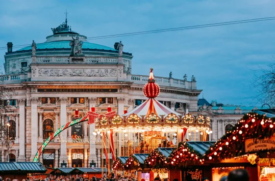 Christmas Market on Rathausplatz in Vienna