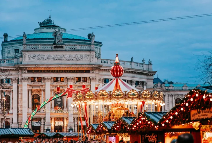 Christmas Market on Rathausplatz in Vienna